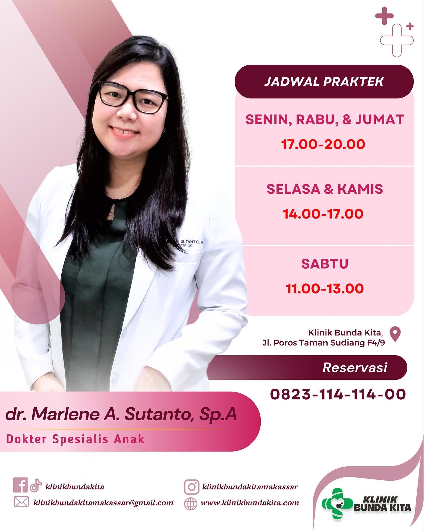 Jadwal Dokter Anak Klinik Bunda Kita Makassar