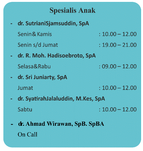 Jadwal Dokter Anak RS Grestelina Makassar